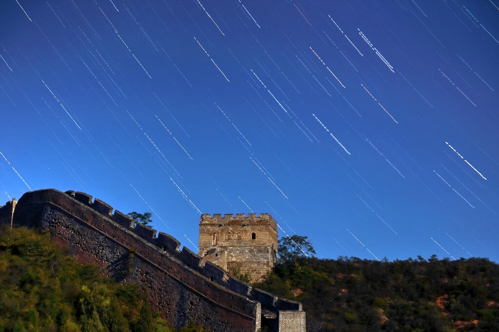 中焦眼中的星轨。