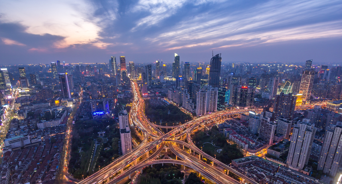 暮色下的南北高架