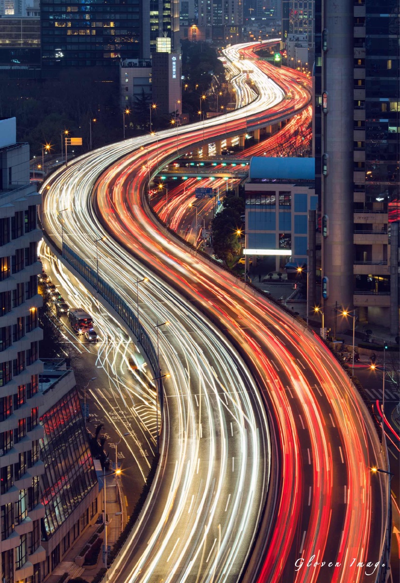 平凡之路 - 延安高架, 车轨, 夜景 - gloven_77