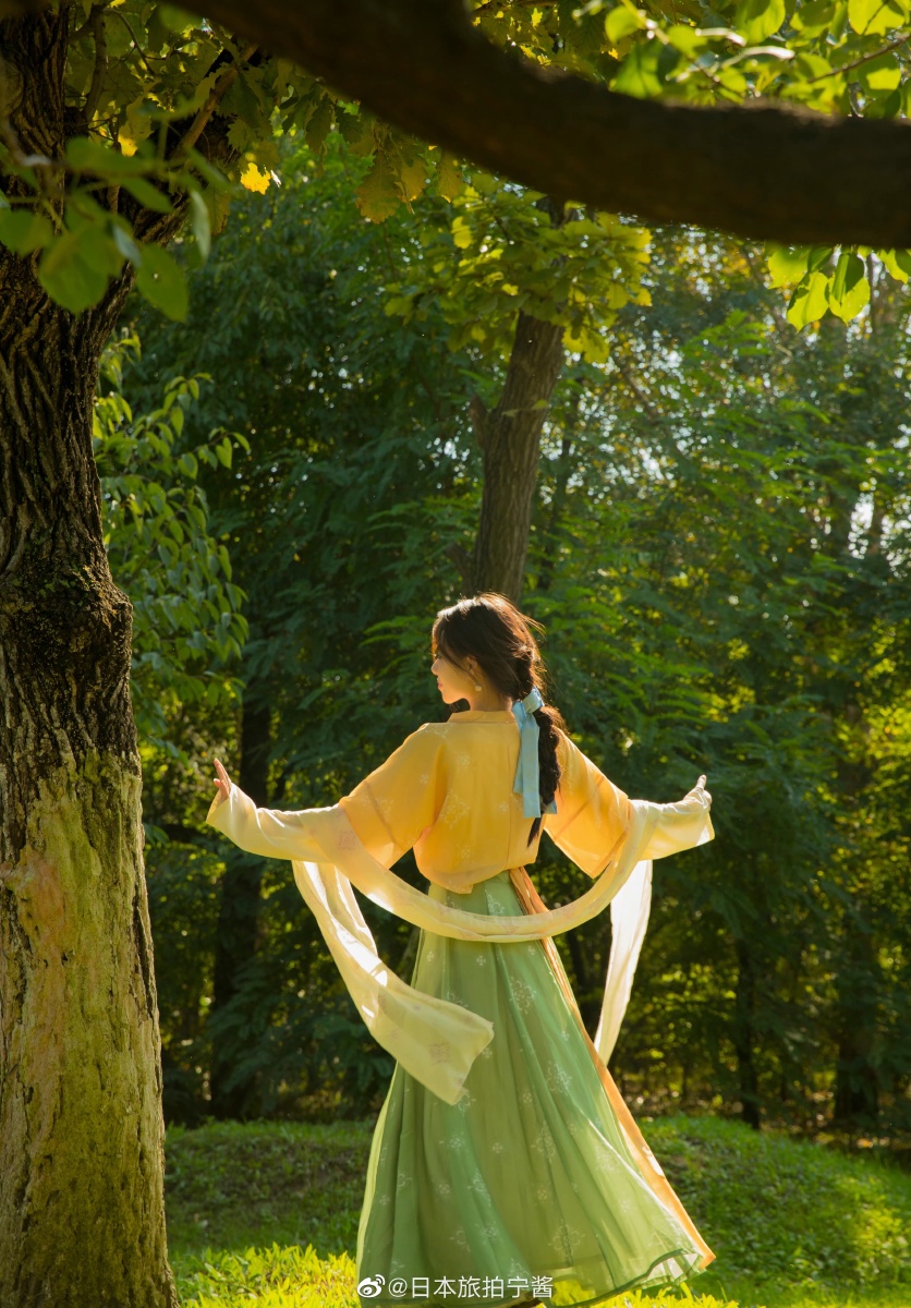 白茶清欢无别事 我在等风也等你 #汉服 #古风 #国风 - 旅拍studio宁酱