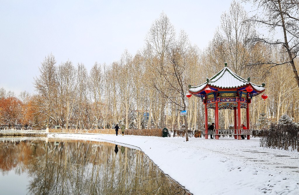 雪后的龙王潭公园