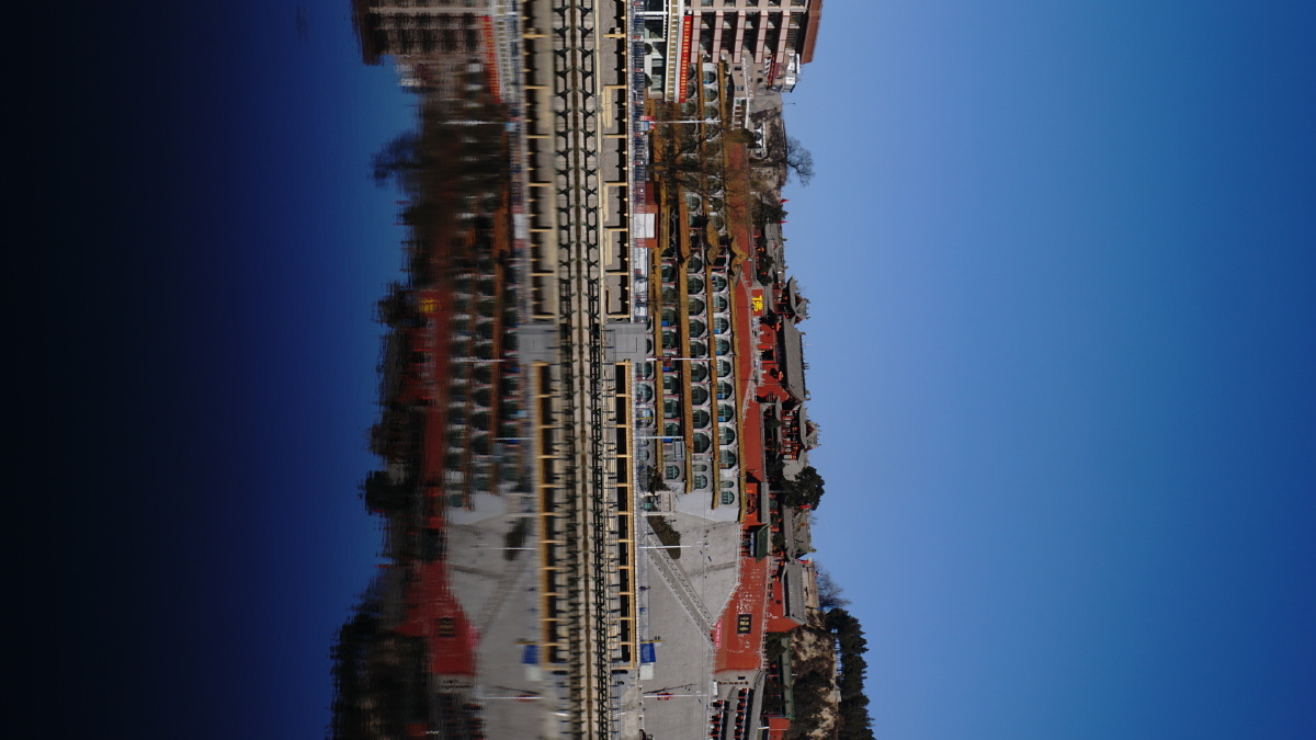 水天一色,香严寺,春.