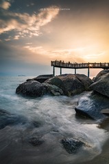 at the shore