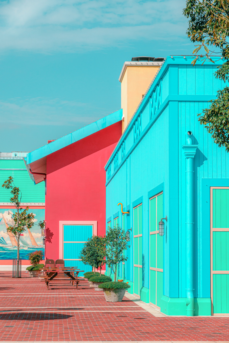 糖果色迪斯尼小镇