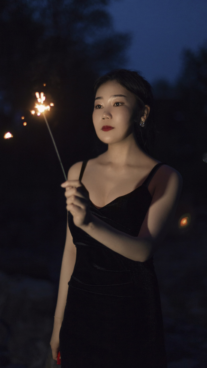 夜景拍美女怎么才好看