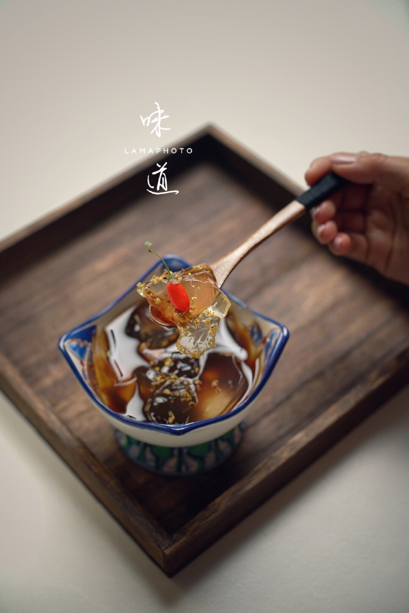 手搓红糖桂花冰粉