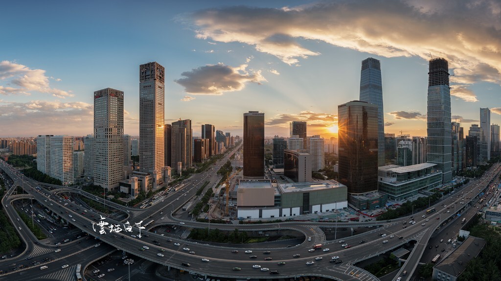 夕阳下的国贸