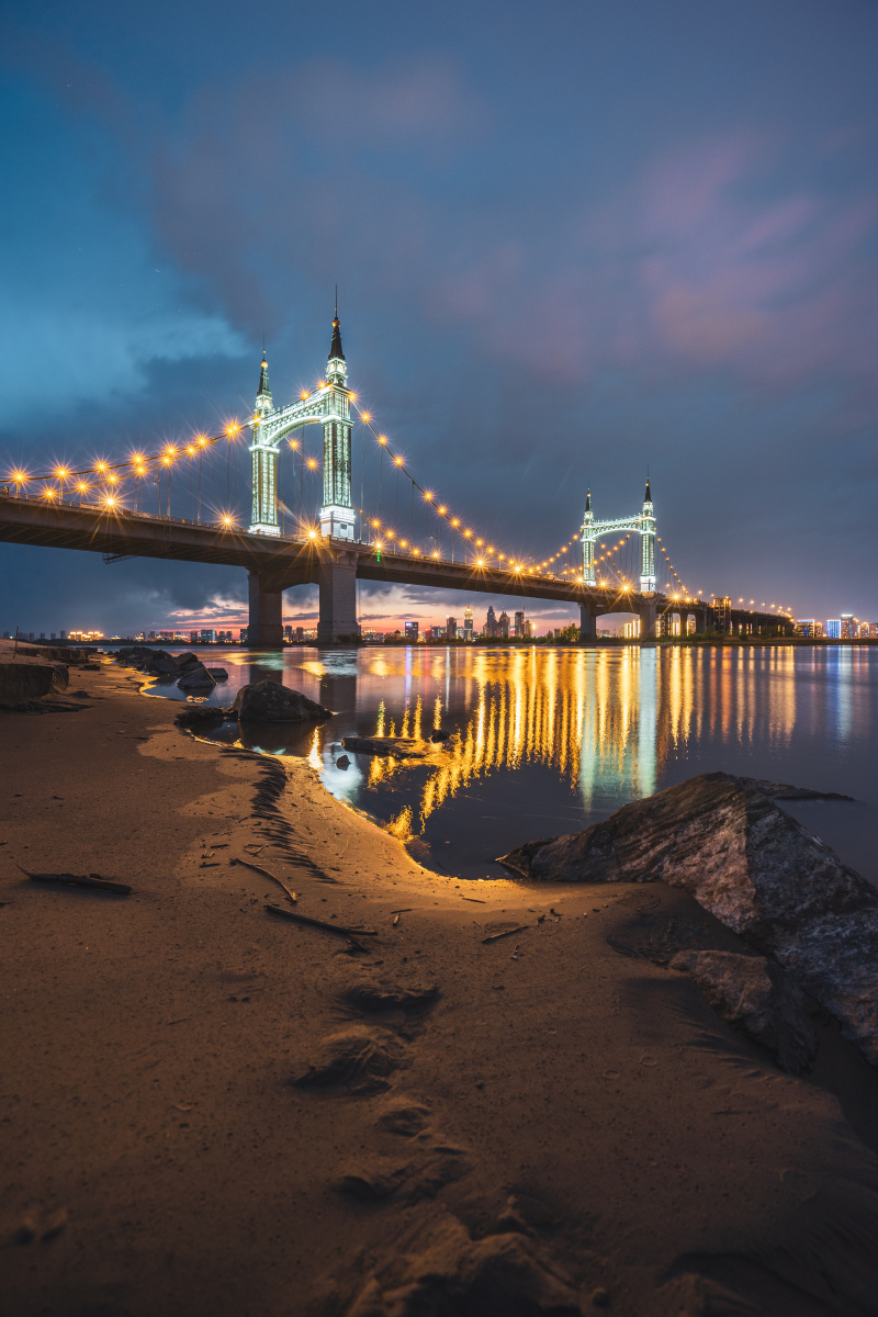 阳明滩大桥夜景 - anewday - 图虫