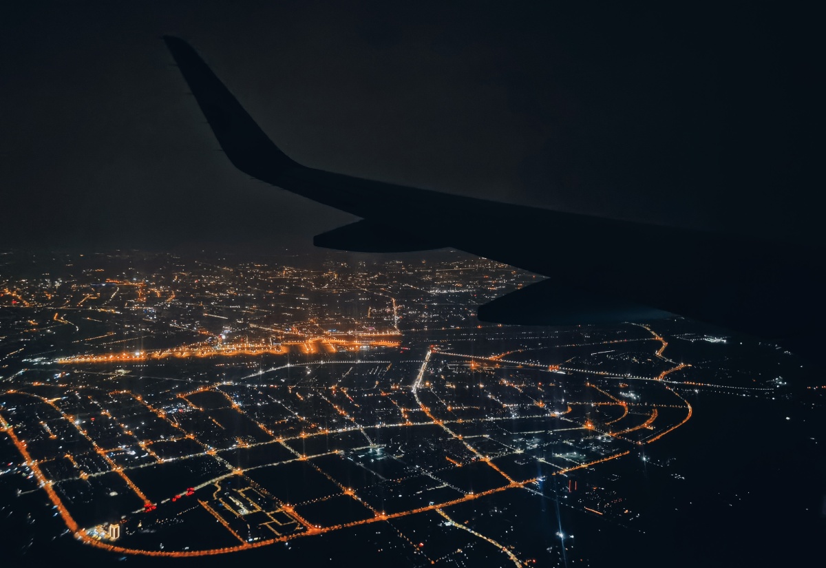 蓉城夜成都上空拍摄璀璨的夜景
