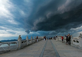 乌云密布颐和园