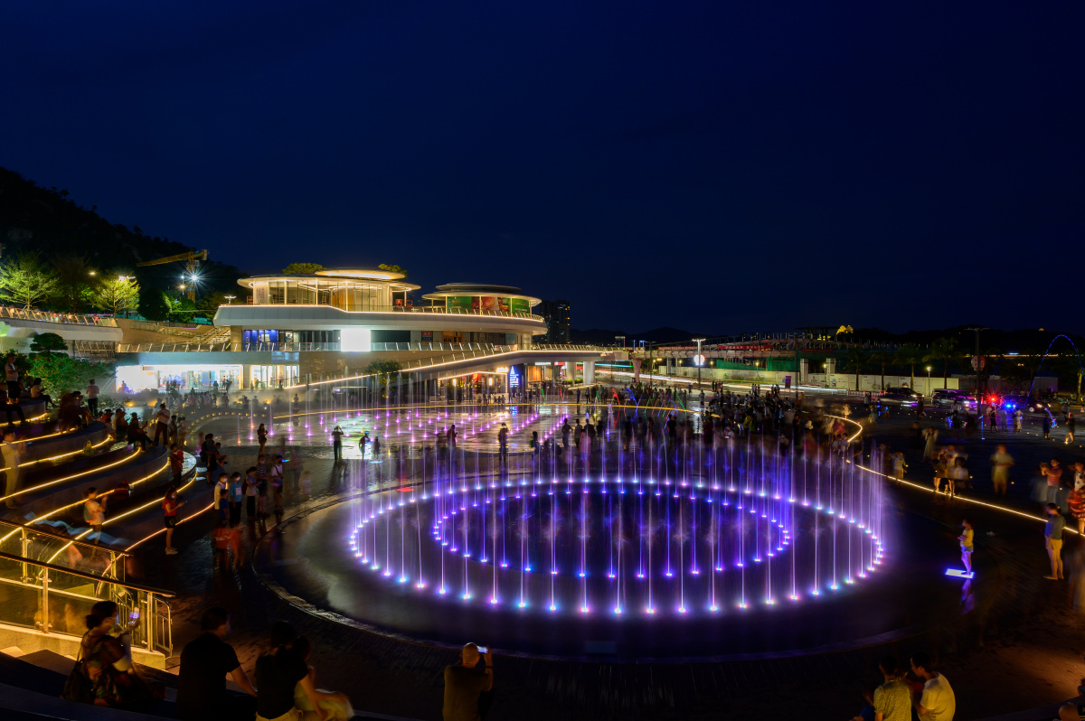 珠海城市阳台的夜景
