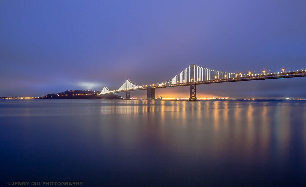 Bay Bridge in blue hour