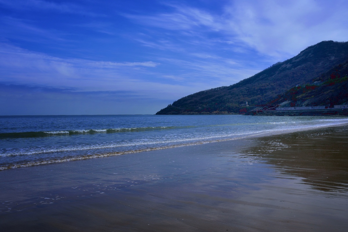 冬日大沙湾 • 摄于江苏连云港连岛.【踏莎行 冬入连岛大沙湾】冬日