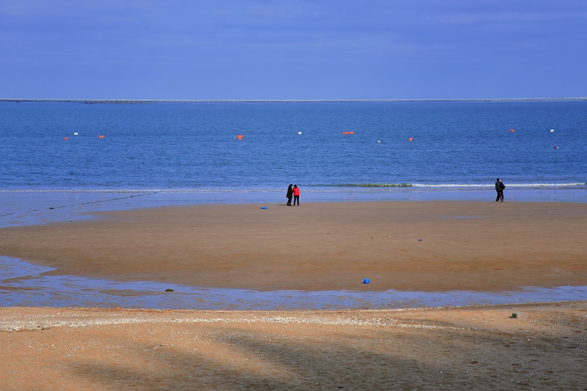 冬日苏马湾61摄于江苏连云港连岛画堂春风情苏马湾寒冬日暖一湾清