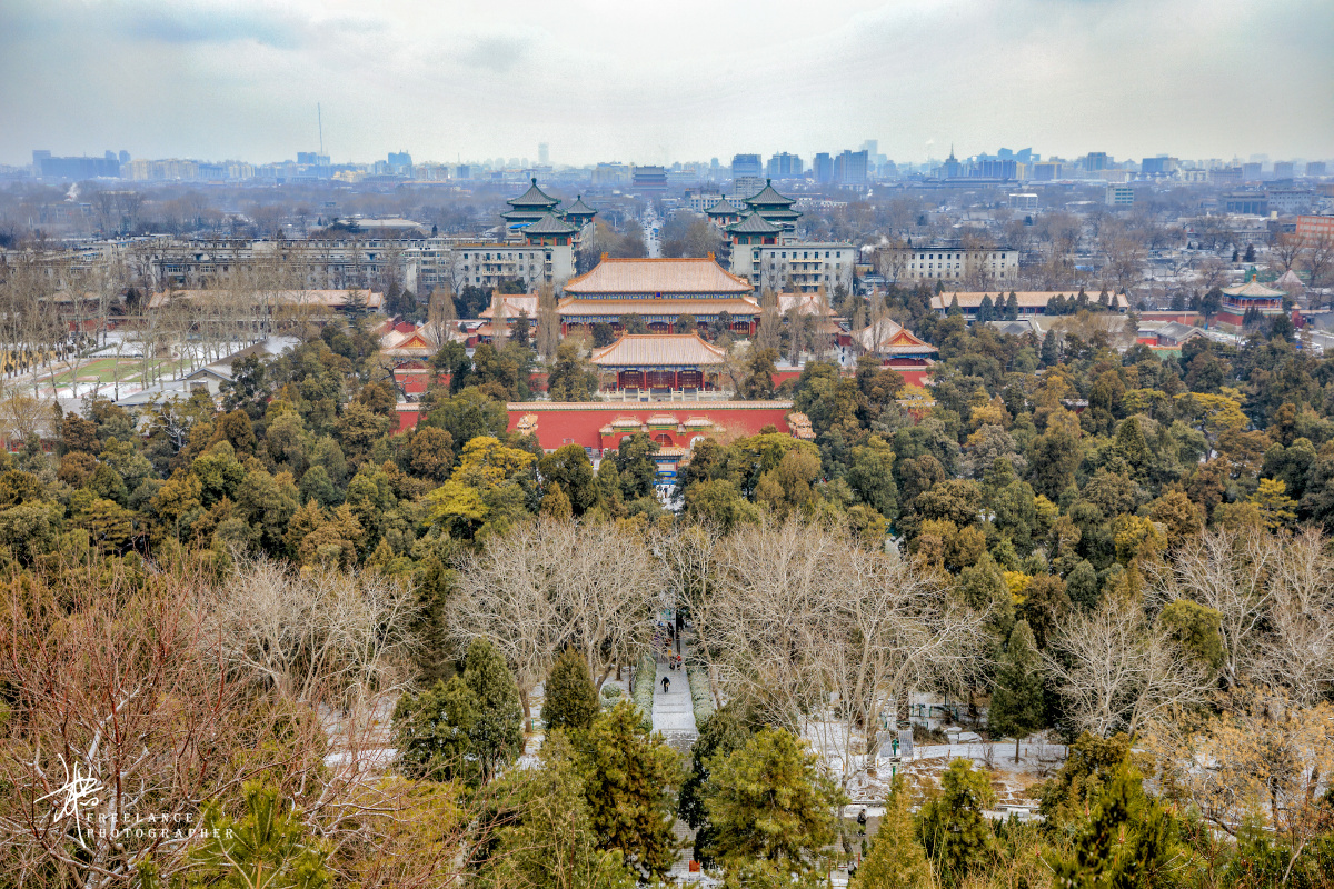 北京中轴线雪景