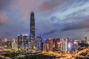 深圳福田CBD入夜