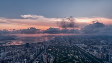 深圳平安大厦日落