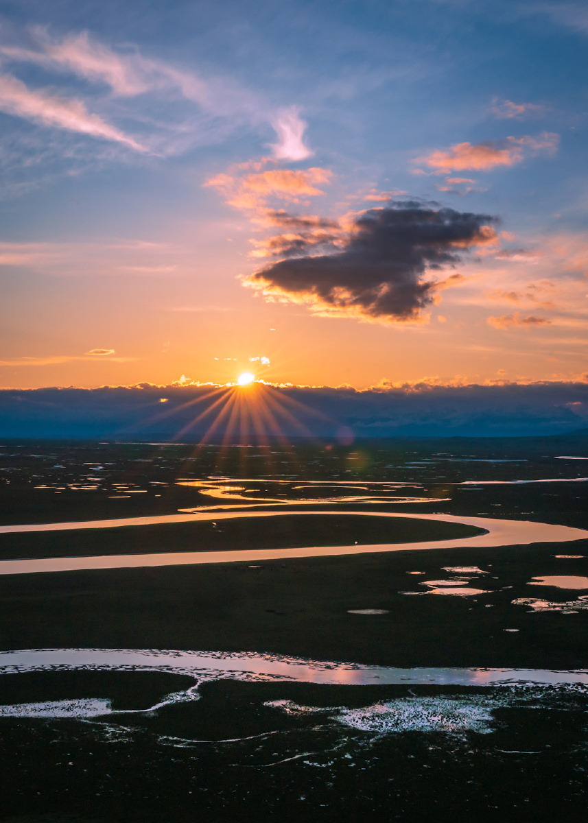 巴音布鲁克的夕阳之光