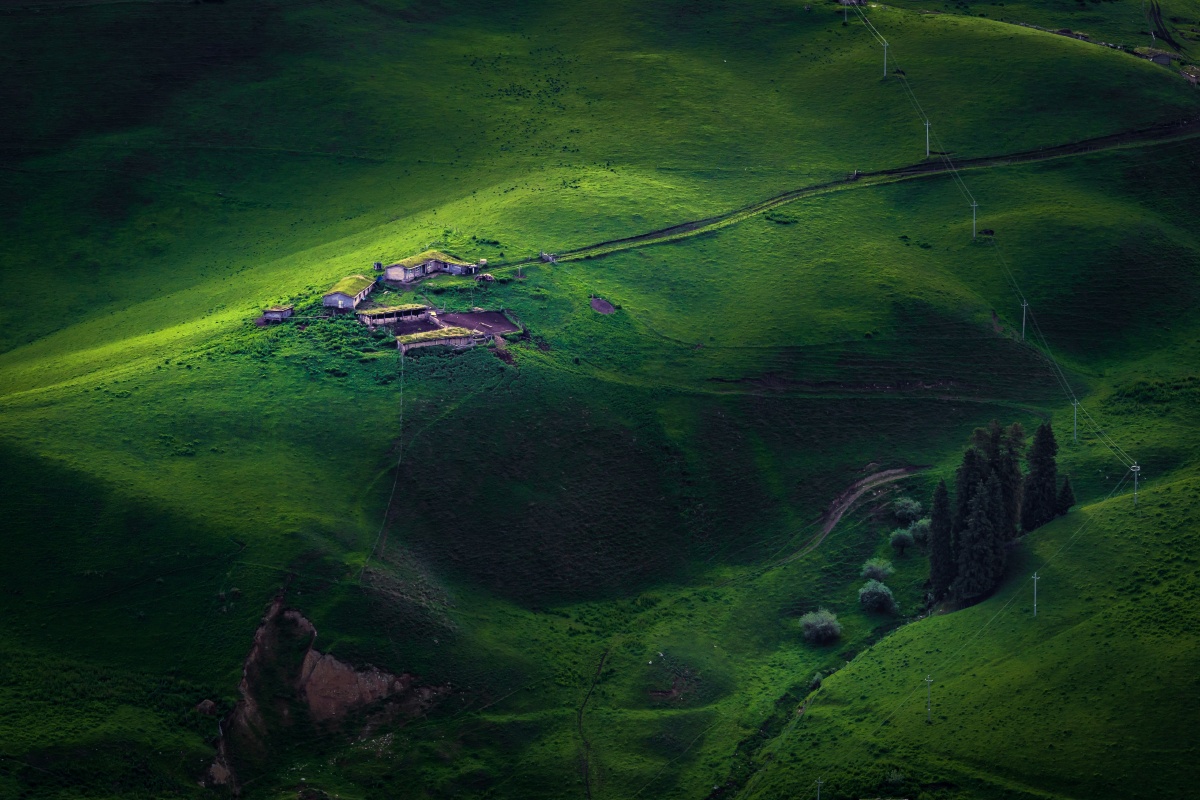 草原绿洲新疆琼库什台