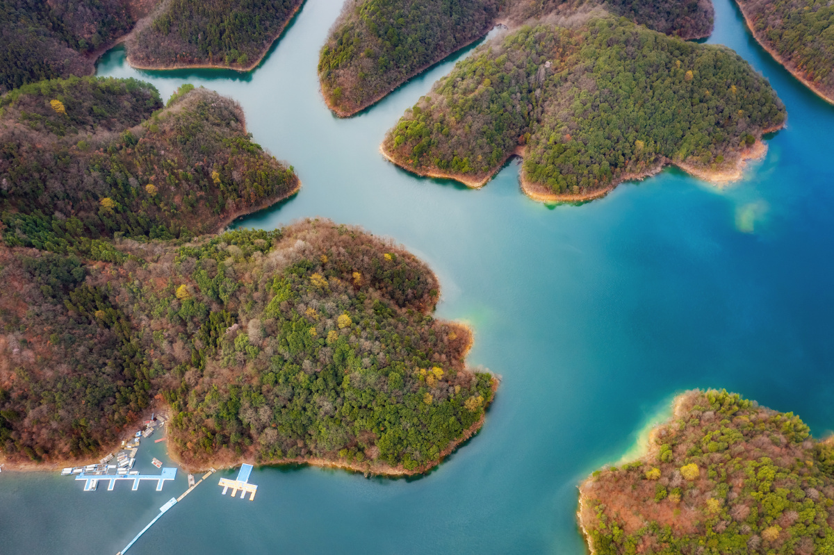 青龙的足印安徽宁国青龙湾景区航拍组图