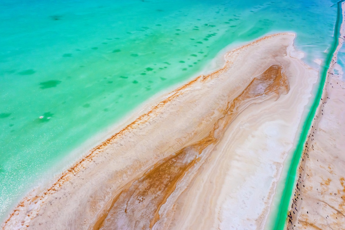 天然的装饰画(航拍东台吉乃尔湖)