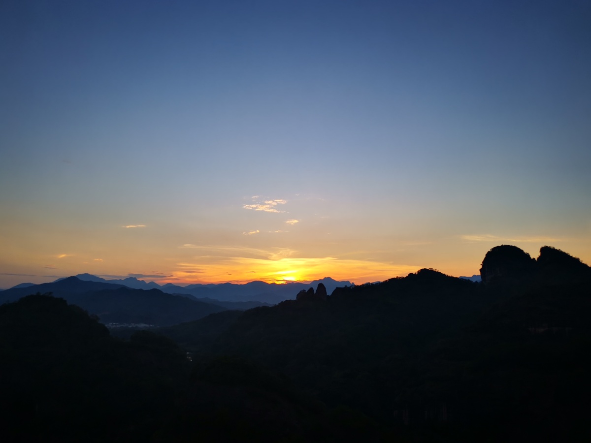 武夷山天游峰日落