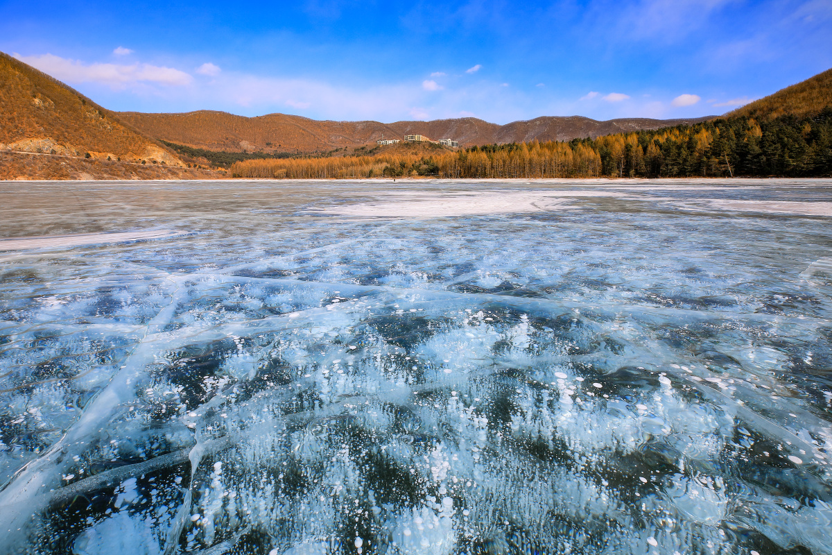 海兰湖冰面