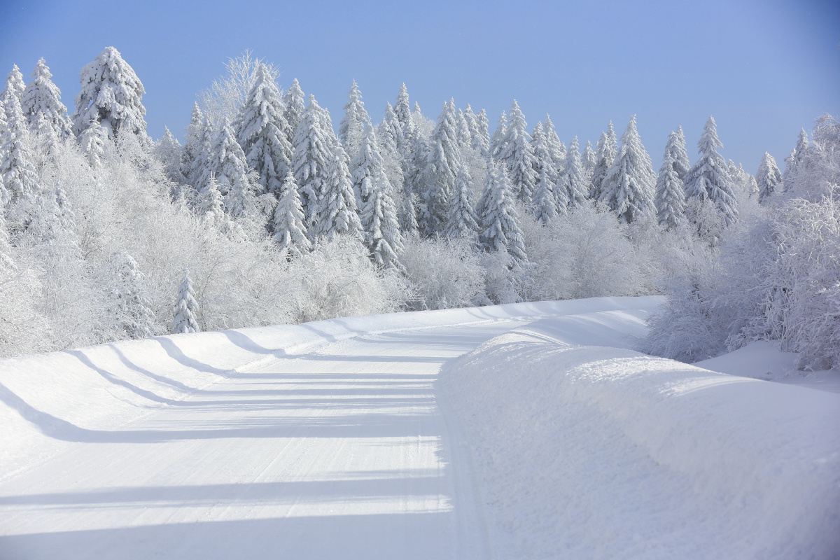 长白山冰雪道路