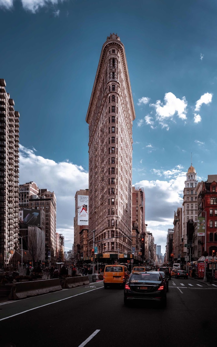 纽约阳光下的熨斗大厦