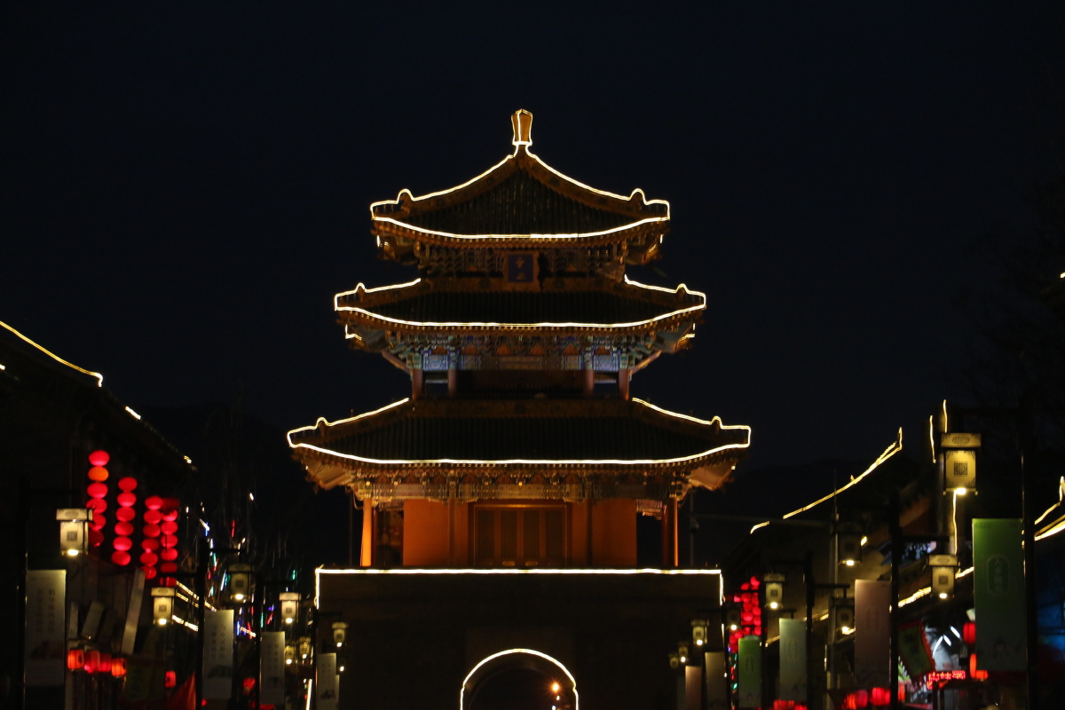 北京郊外烟火古城永宁