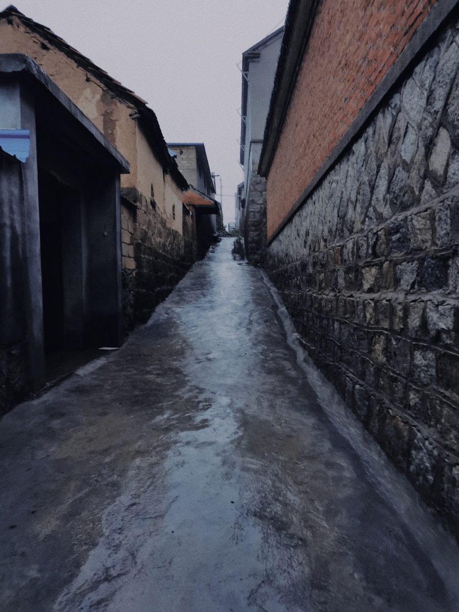 小时候家门前的这条路是一条石头路,每次从上边往下跑,就像是从山上往