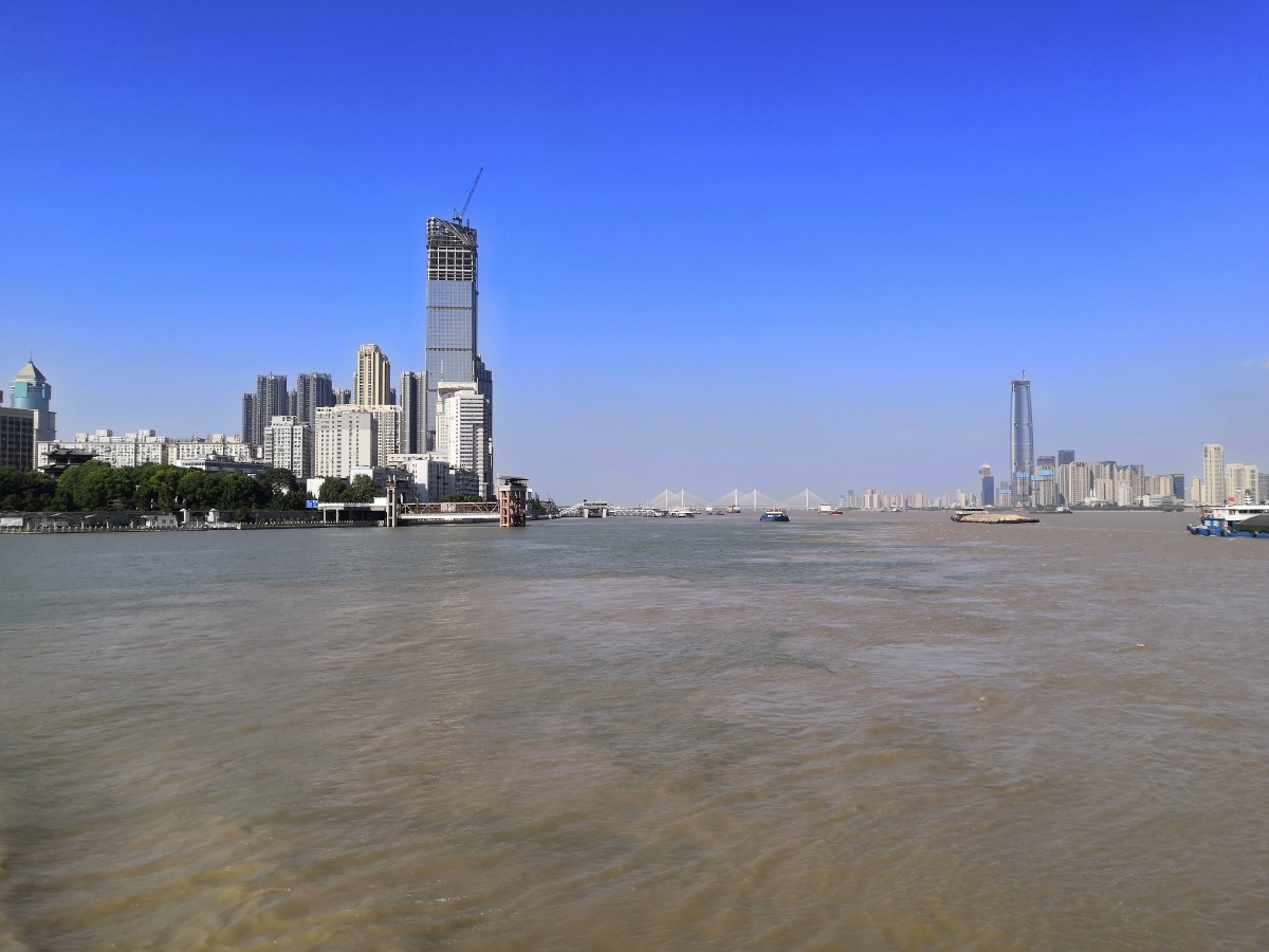 汉水 长江清澈 浑浊