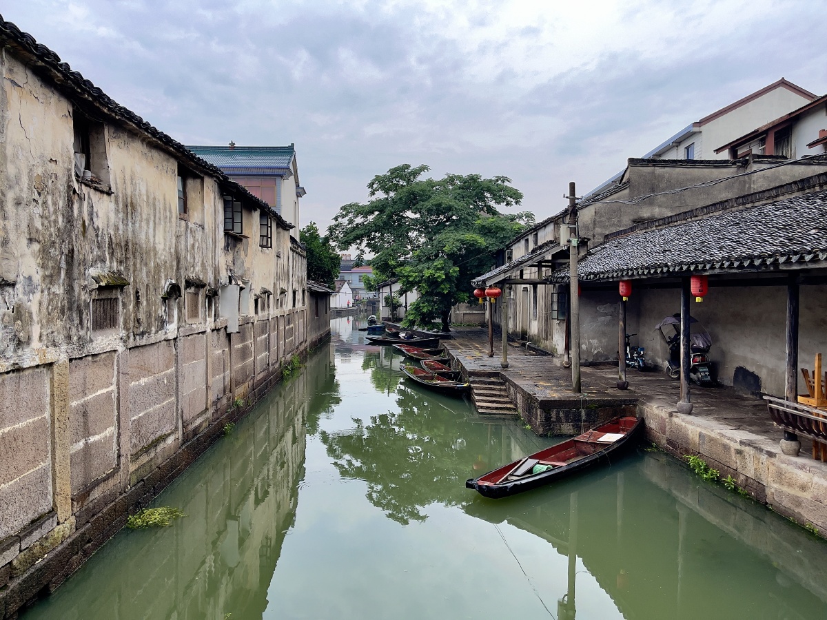绍兴鱼米之乡江南古镇安昌古镇