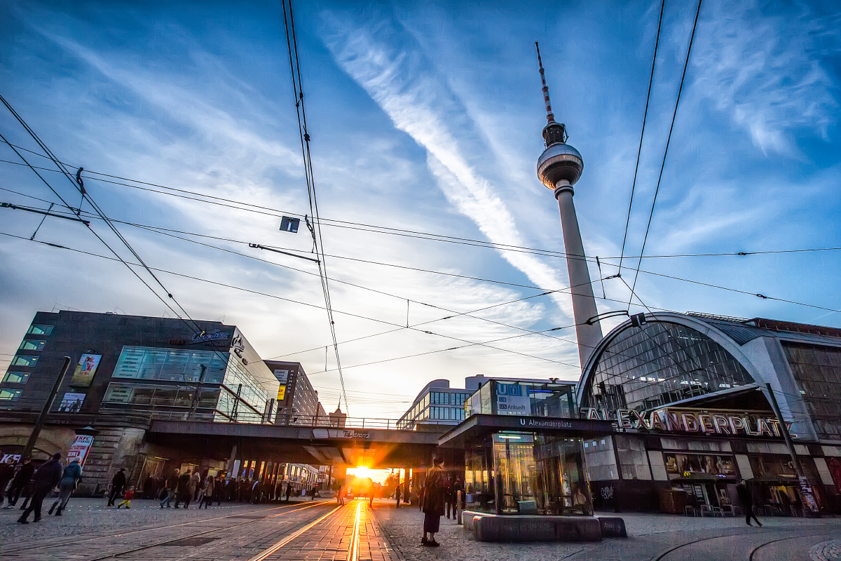 亚历山大广场的日落