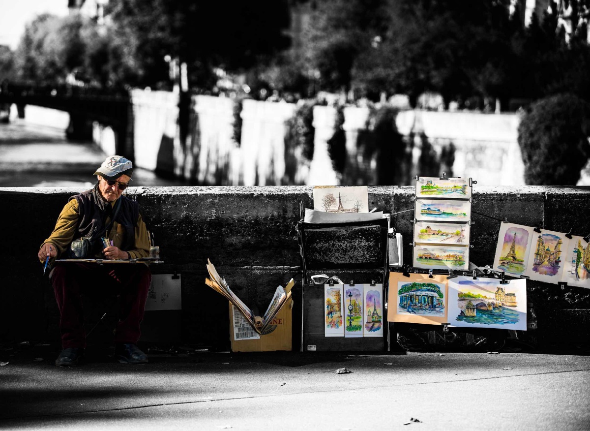 巴黎街头的画家