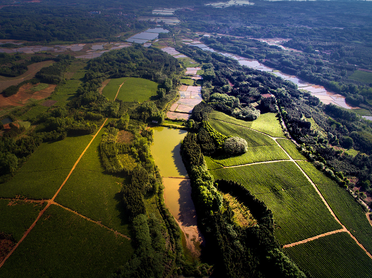 我在俯拍中仰望如诗如画的大地