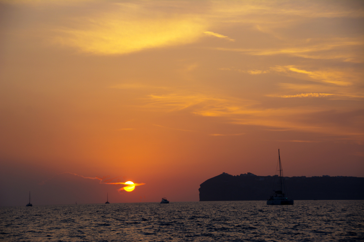 欧美自然风景系列爱琴海日落