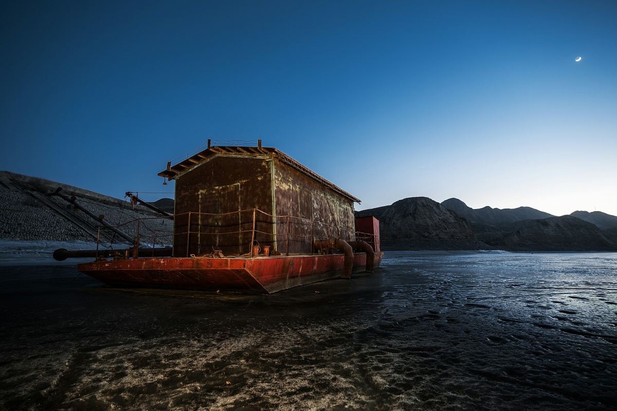 南营水库,坐标武威,今夜跟星星较劲