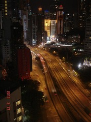 香港皇后大道东夜景