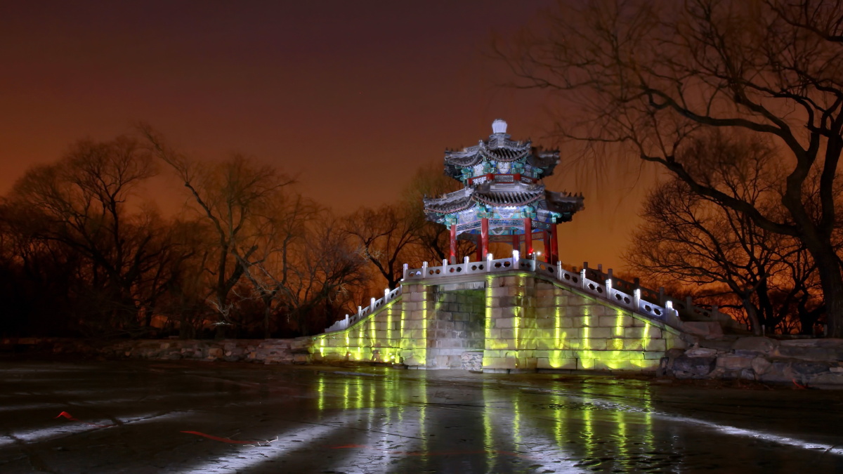 北京颐和园西堤镜桥