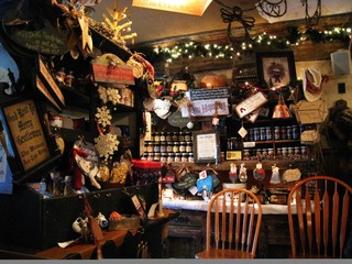 Decorations in Julian cafe (by runner)