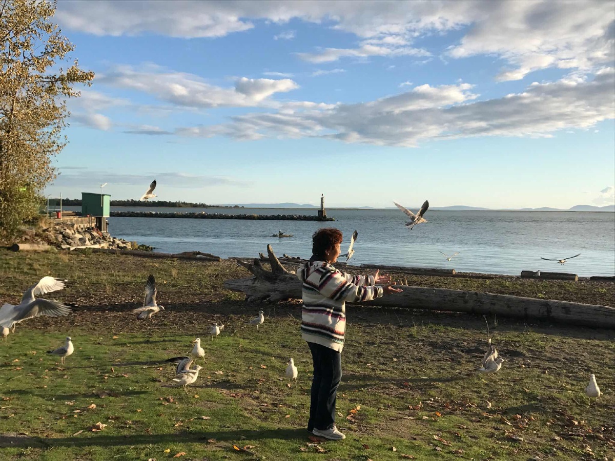 加拿大列治文市海滨,蓝天白云