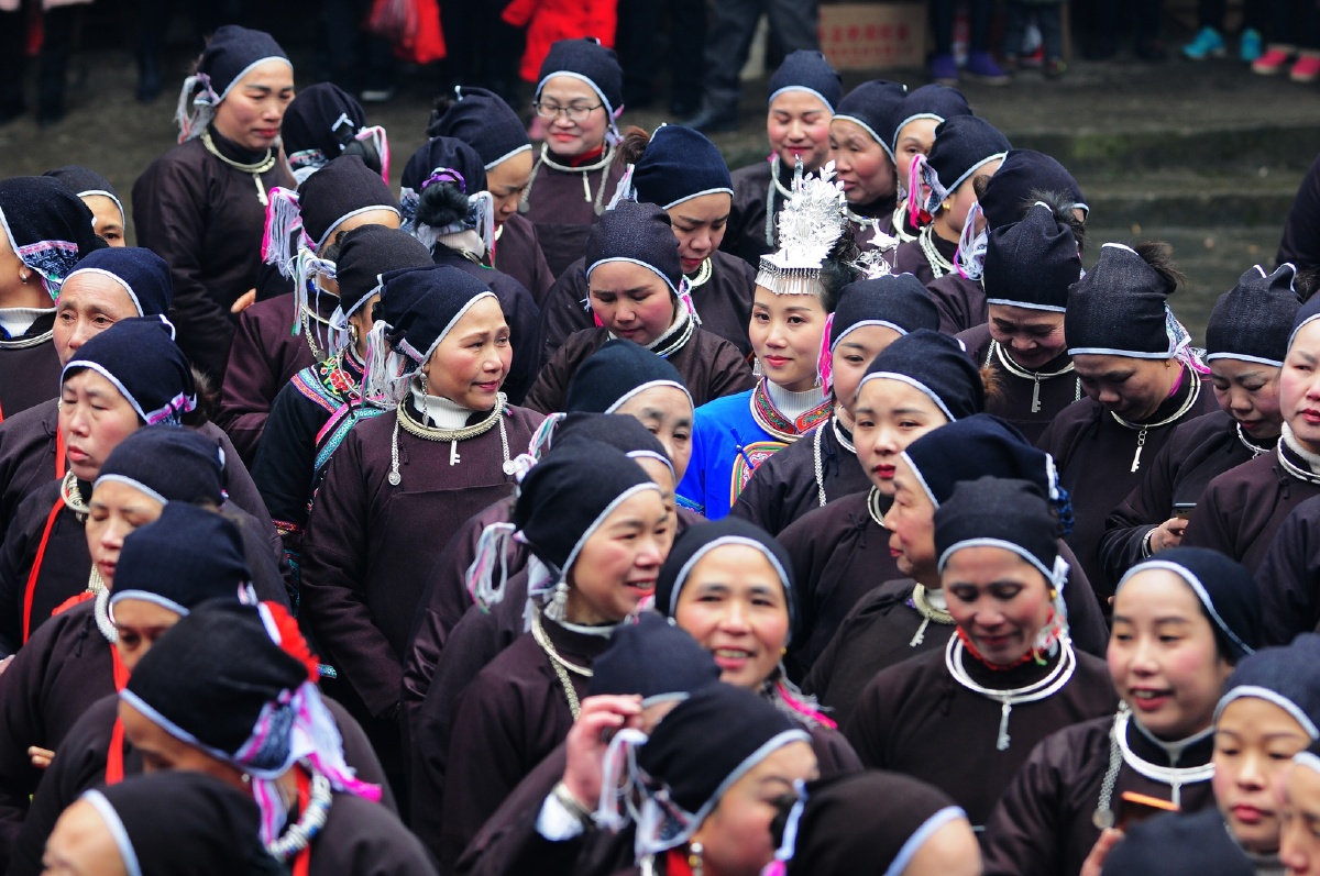 侗家女摄于湖南省怀化市通道侗族自治县