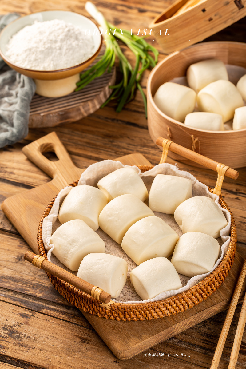 奶香小馒头美食摄影