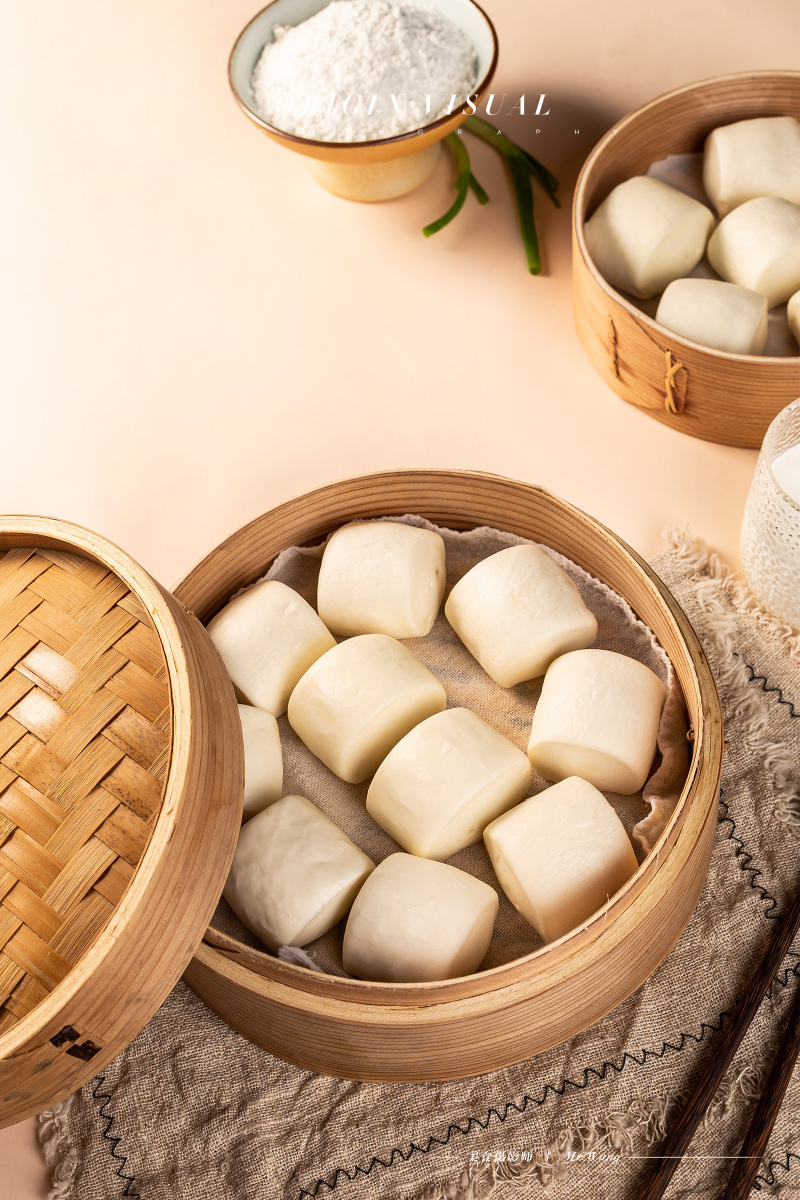 奶香小馒头美食摄影