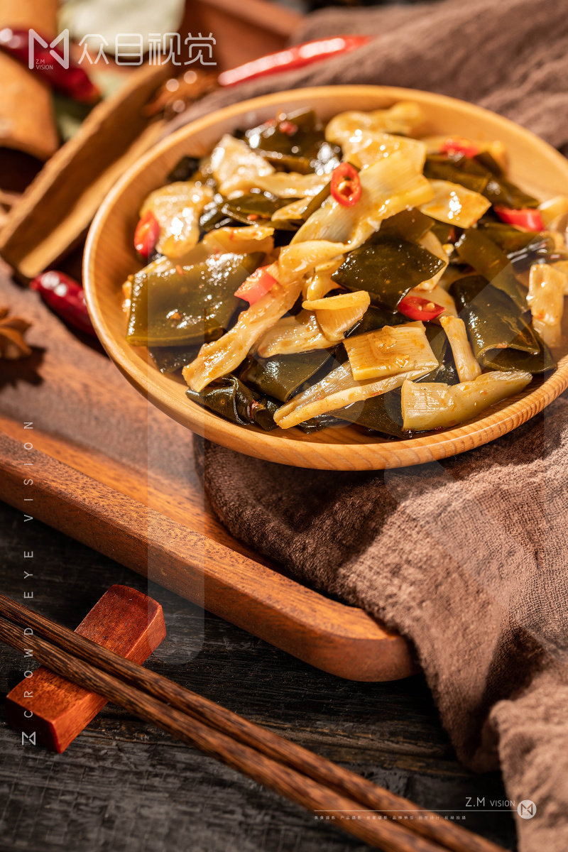海带脆笋食品拍摄众目摄影摄影布景美食摄影师mrwangmakethechoice