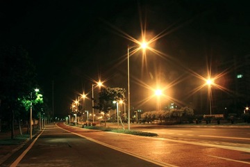 广州大学城绿道夜景