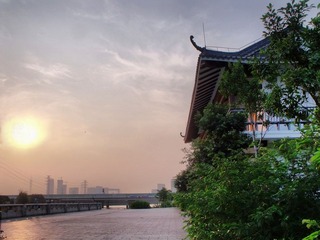 古港日落