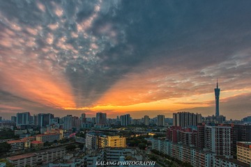 sunset in guanghzou