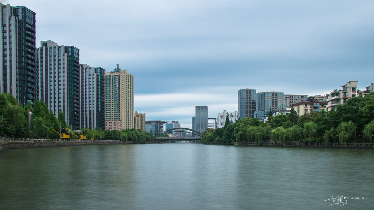 风光摄影 杭州西湖文化广场 环球中心 京杭运河